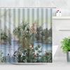 Tropical Paradise Shower Curtain, Exotic Plants & Animals, Waterproof for Bathroom Decor, Enhance Home with Nature's Beauty