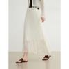 French Textured Pleated Midi Skirt
