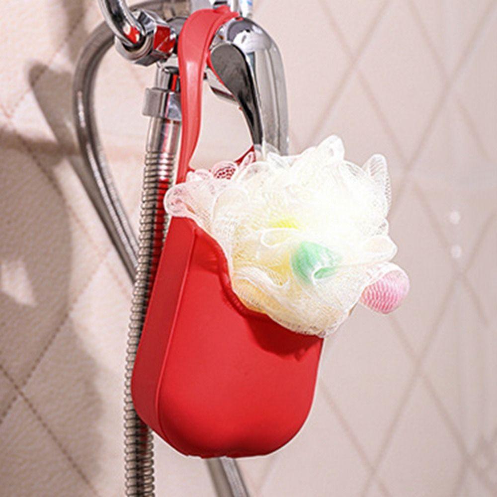 Silicone Sink Hanging Storage Bag Candy Colors Sink Drain Rack PVC Plastic Soap Dish  Home