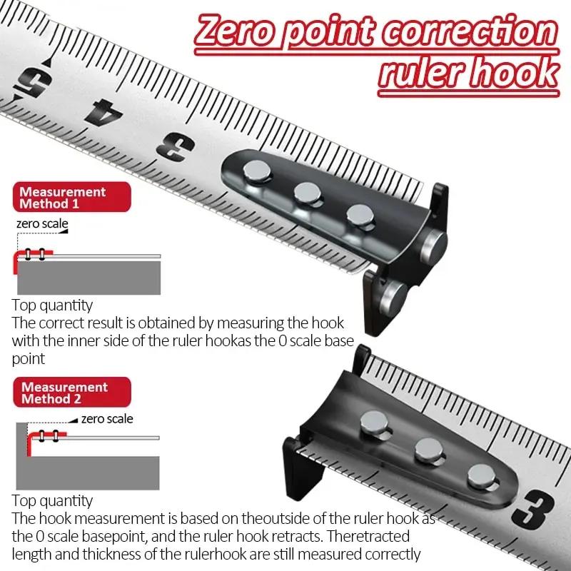 Steel Tape Measure 7.5M*25MM/3M*19MM Household Anti-fall Thickened Durable Meter Ruler Wear-resistant Box Ruler.