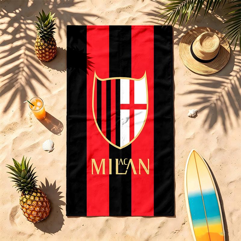 AC Milan (14) Thema Strandlaken Zandbestendig Zacht En Comfortabel Geschikt Voor Het Zwembad Kamperen Yoga En Duiken Een Reis