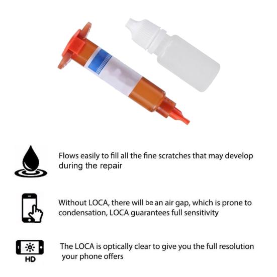 Glass Screen Precise Replacement with UV Glue Front Touch Panel Screen Lens Repair