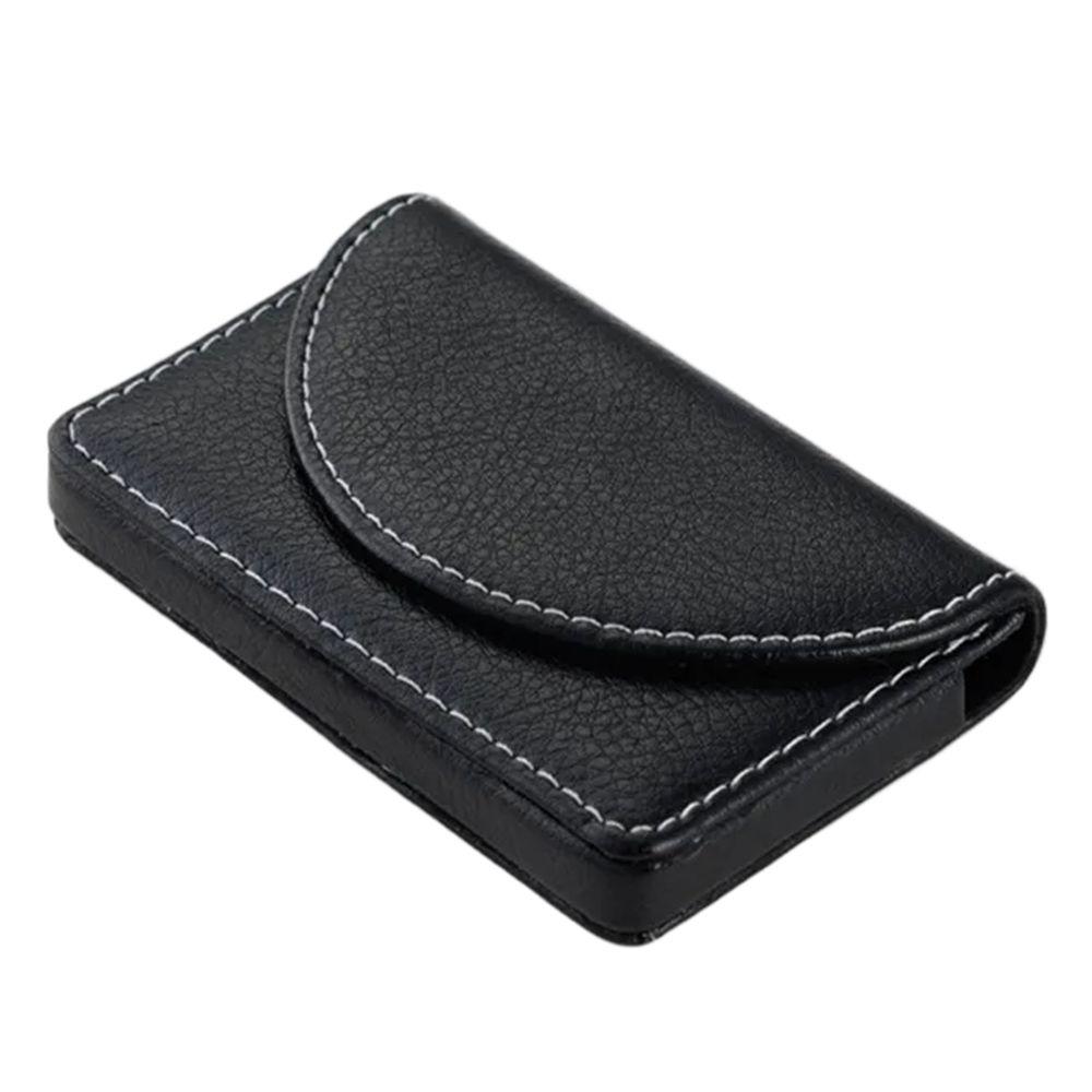 

RFID Визитница Магнитная Застежка Держатель для ID-карт Модный Кожаный Чехол для Карт Подарок чёрный