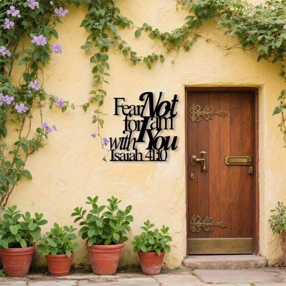 Iron Art Inspirational Wall Sculpture Durable Metal Decor for Living Room Outdoor Collection