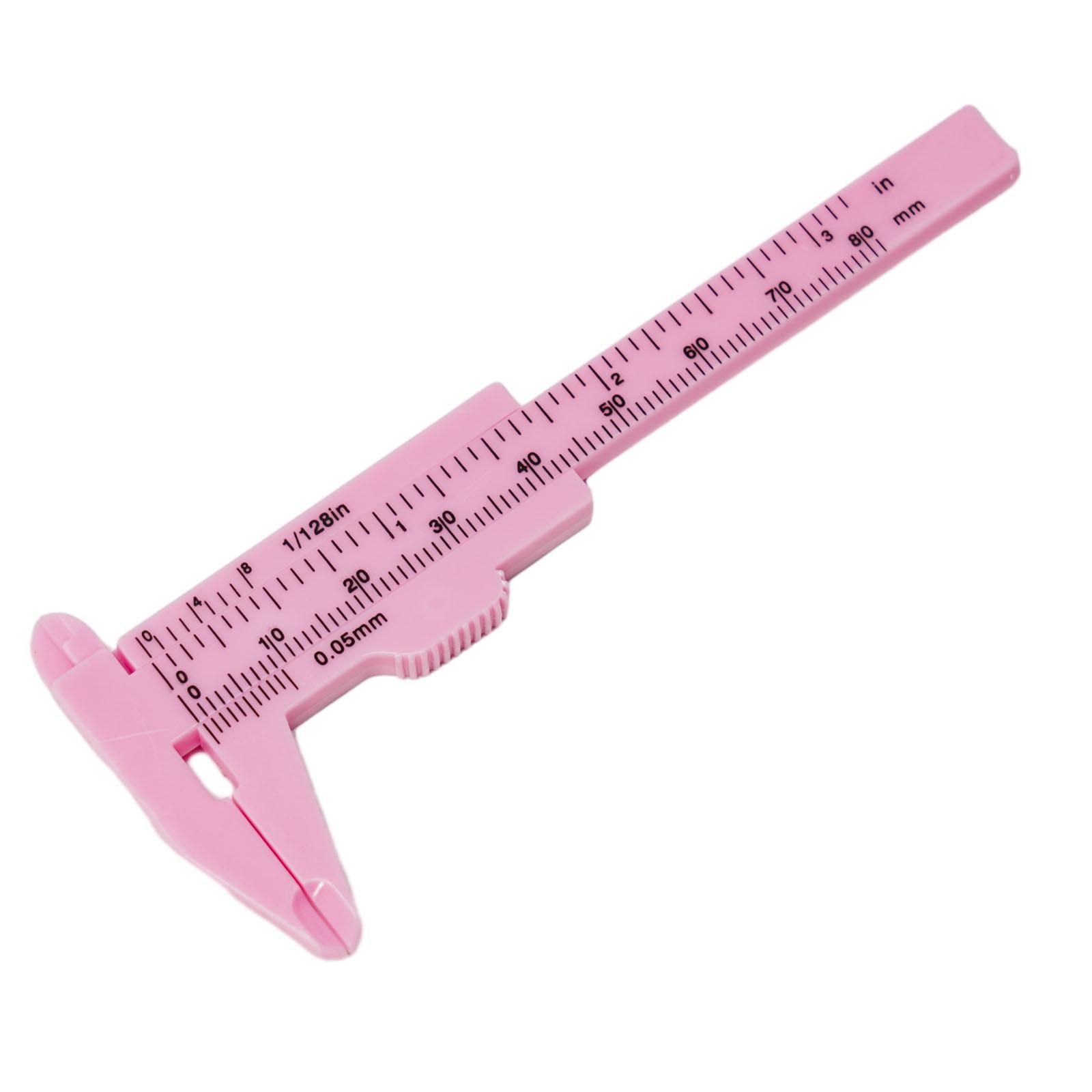 

1pc Plastic Sliding Vernier Caliper Gauge Measure Tool Double Scale Ruler Length Measurement Tools Laboratory Appliance розовый