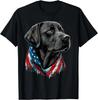 USA 4th Of July Black Patriotic American Labrador Retriever Dog Gift T-Shirt