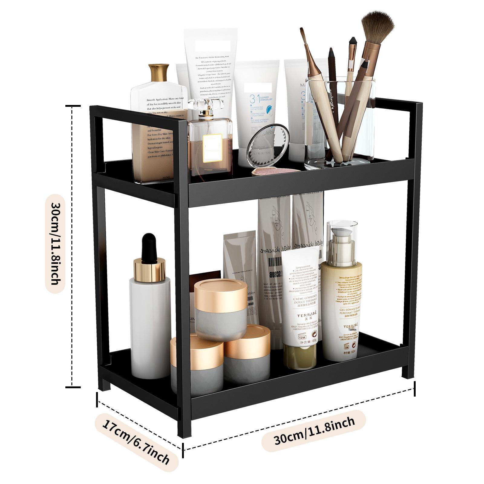 

Large Capacity Multi-Use Organizer: Cosmetic, Skincare, and Kitchen Storage Rack
