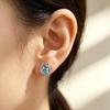 Ozean-Thema Niedliche Verspielte Schildkröte Zarter Diamantbesetzter 925er Sterlingsilber Schmuck Persönlichkeit Tier Ohrstecker 3156