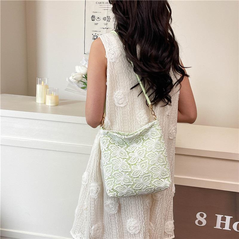 Literary style lace women's bag cute and beautiful college student shoulder underarm bag large capacity handbag tote bag
