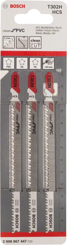 JIGSAW BLADE T302H 3 PCS - B 2608667447