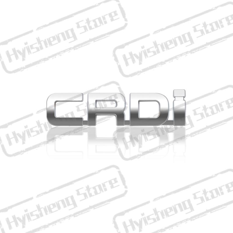 3D Metal Sticker CRDi Emblem Letters Badge Decoration Rear Trunk Stickers For Hyundai Tucson Kia Ceed Carnival Sorento Sportage