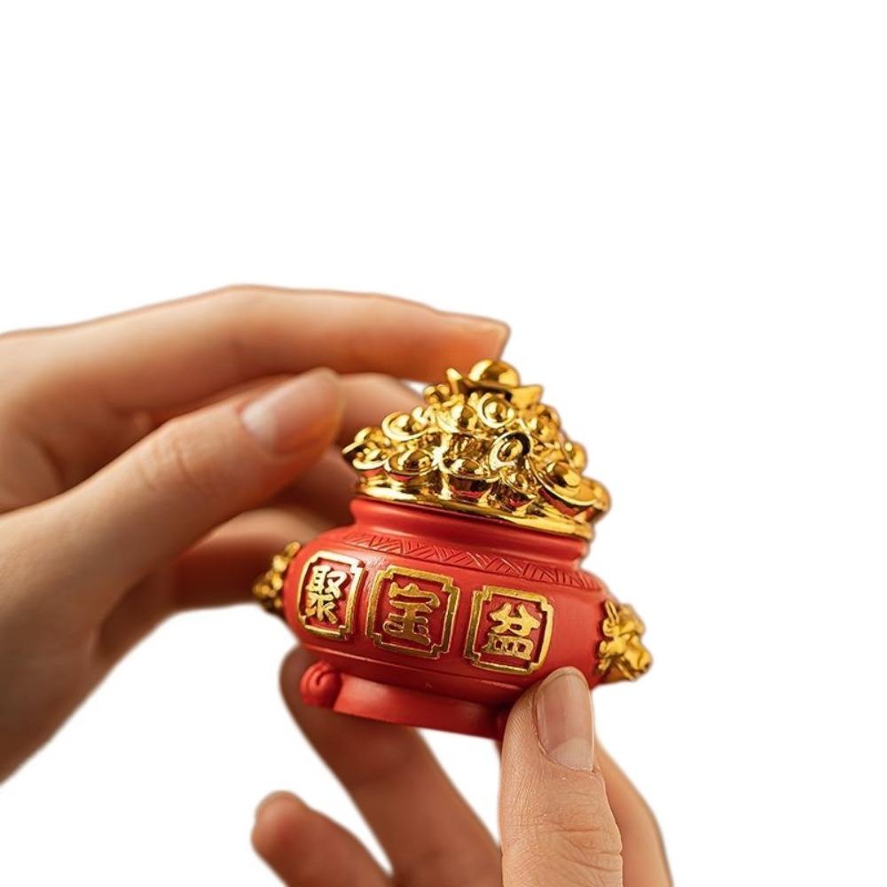 God of Wealth Lucky Treasure Incense Burner Good Lucky Treasure Bowl Censer Holder Zen Space