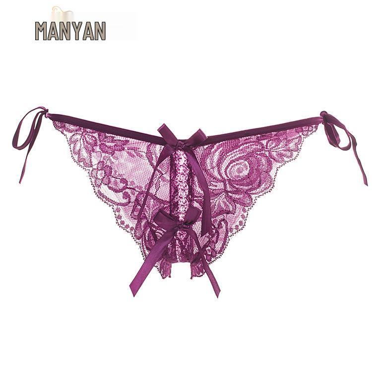 Seductive Japanese Lace Open Crotch Panties Set