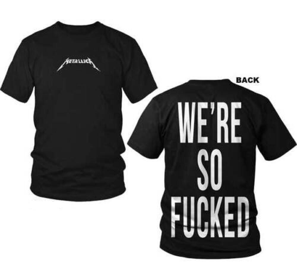 METALLICA cd lgo GLITCH LOGO / WE RE SO F#CKED Official SHIRT XL New hardwired Unisex T-Shirt XL