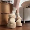 Winter Platform Flats Women Fur Lining Snow Boots Concise Shallow Slip On Shoes Ladies Outdoor Comfort Warm Cotton Short Booties