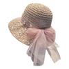 Summer Straw Hat For Women With Bow Knot Design And Wide Brim Sun Protection