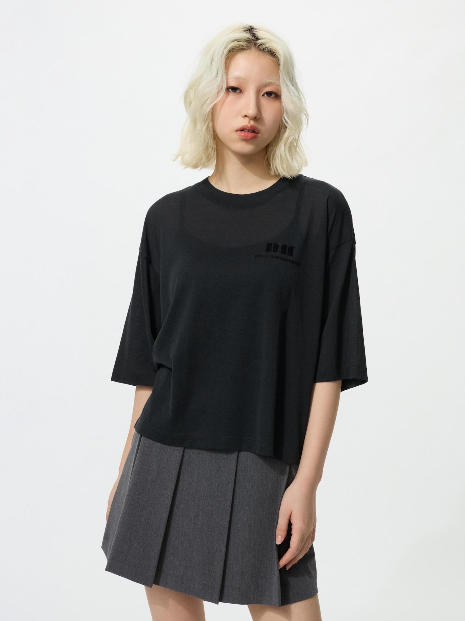 

Uniqlo Japan K Pop Group Babymonster Ut Boxy Sheer 09 BLACK/3XL