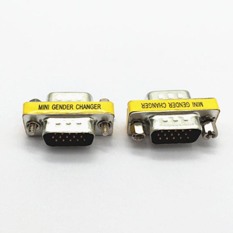 VGA Male-to-Male 15-Pin Extension Adapter Connector