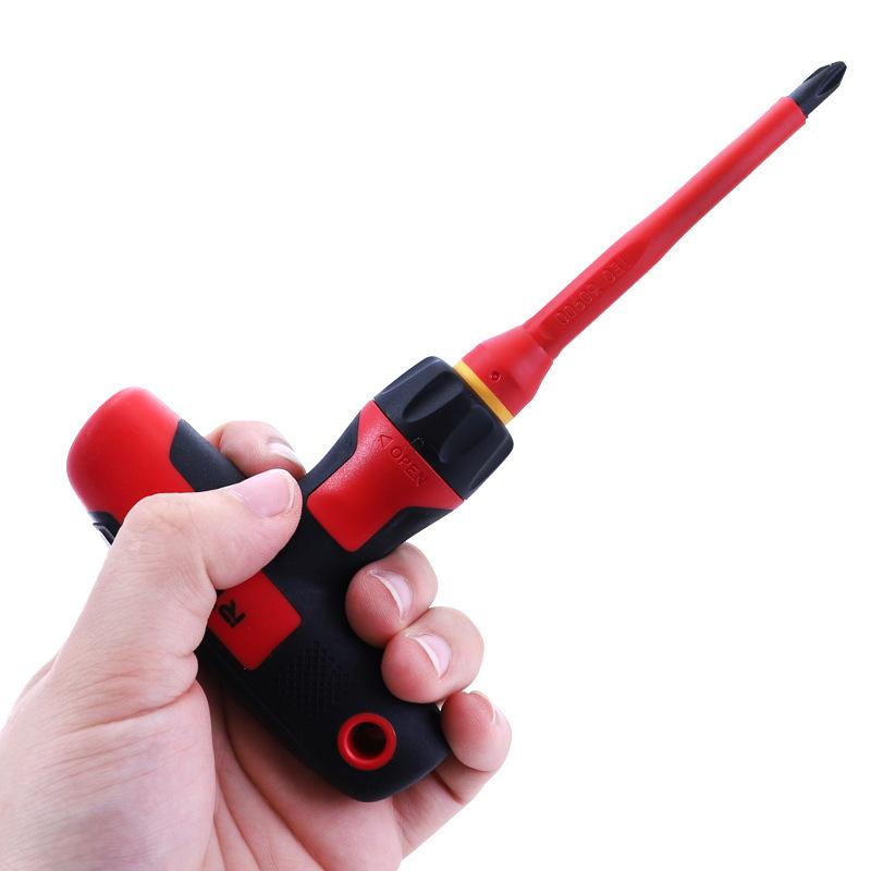 12pcs a Set T-Handle Insulated Screwdriver Set 1000V Phillips, Flathead, and Hex Screwdriver Multi-Function Tool Kit