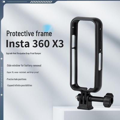 Shadowstone Insta360 X3 Uitbreidingsframe: Beschermende Schaal & Lens voor Panoramische Sportcamera