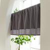 Farmhouse Short Curtain 100% Cotton Drapes for Bathroom Small Window Rod Pocket Tier Curtains Cafe Kitchen Closet Doorway Decor