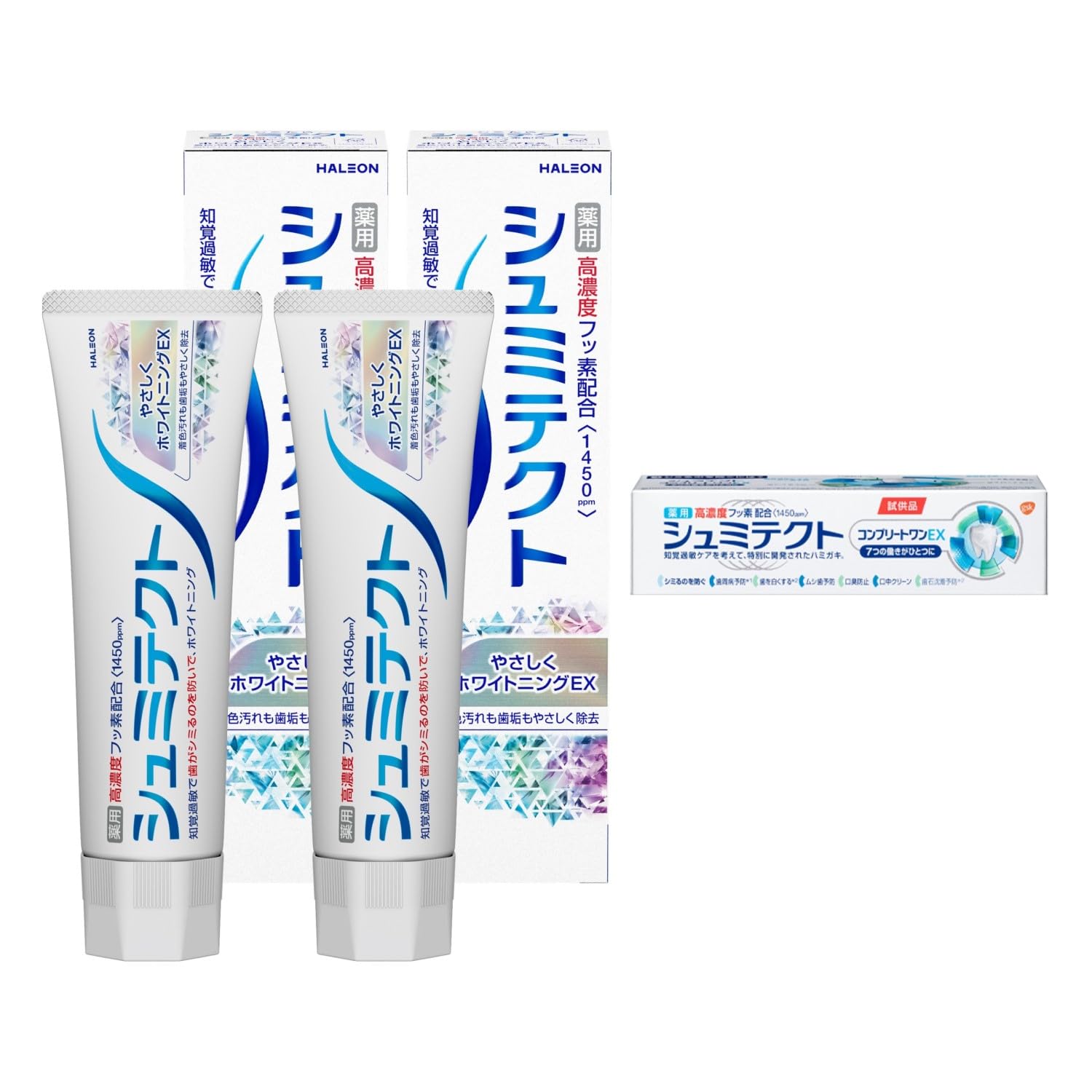 

Shumitect Gentle Whitening EX [quasi-drug] Whitening toothpaste for sensitive teeth High concentration fluoride 1450ppm 2 bottles + free gift