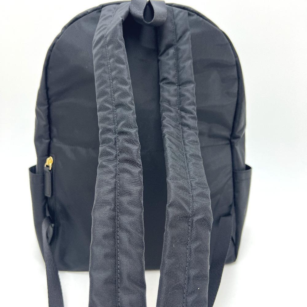 Agnes B. FT03A-07 Logo Bag Backpack GoldHardware Backpack Nylon Black