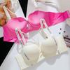 2025 Seamless Smooth Cup Bra with Heart Letter Straps - Super Lift Push Up Cartoon Design