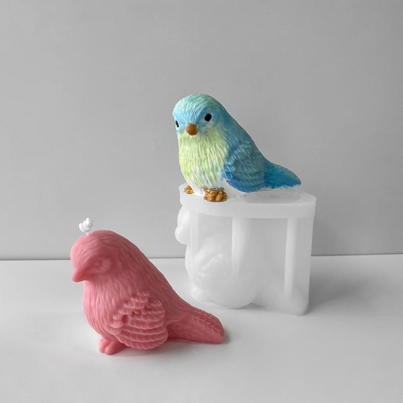 Bird Candle Silicone Mold for Handmade Desktop Decoration Gypsum Epoxy Resin Aroma Candle Mould for Home Decoration