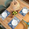 1pc Vibrant Summer Nautical-Themed Starfish Shell Net Design Placemats, Perfect for Festive Party Decorations