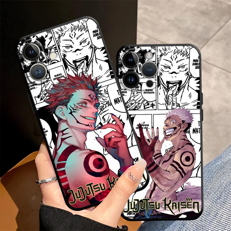 Anime J-Jujutsu K-Kaisen Case for iPhone 12 17 16 Pro Max 7 8 15 Plus X XS XR 13 Mini 11 14 17Air SE Soft Back Phone Cover