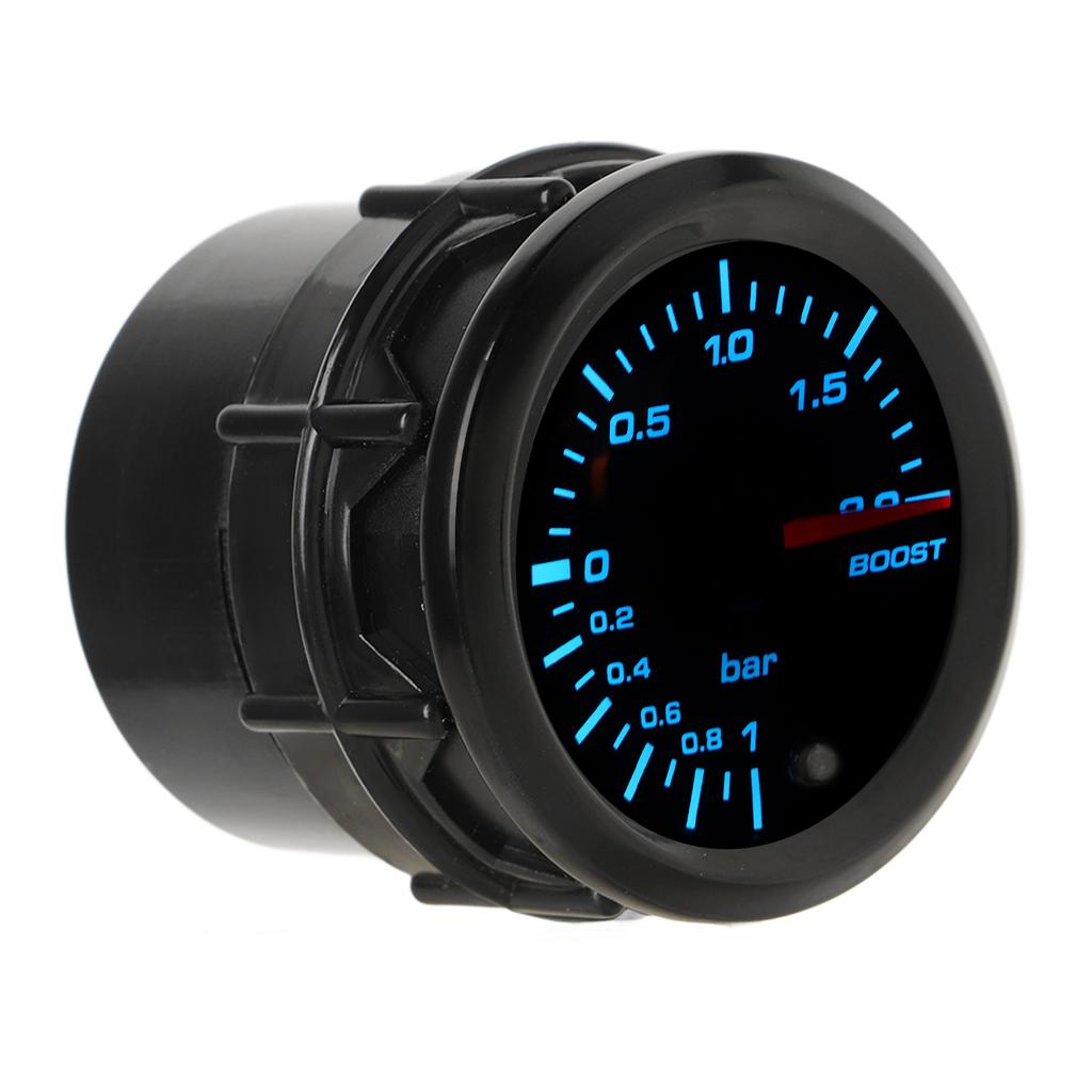 2in 52mm Turbo Boost Gauge with Sensor Pointer Type 7 Color LED Backlight Universal for Gasoline Modified Cars