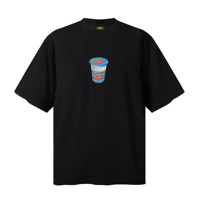 Meichao Alcatraz American Tide Brand Heavy Cotton 260 Short-sleeved T-shirt Men's and Women's Loose Casual and Versatile Summer