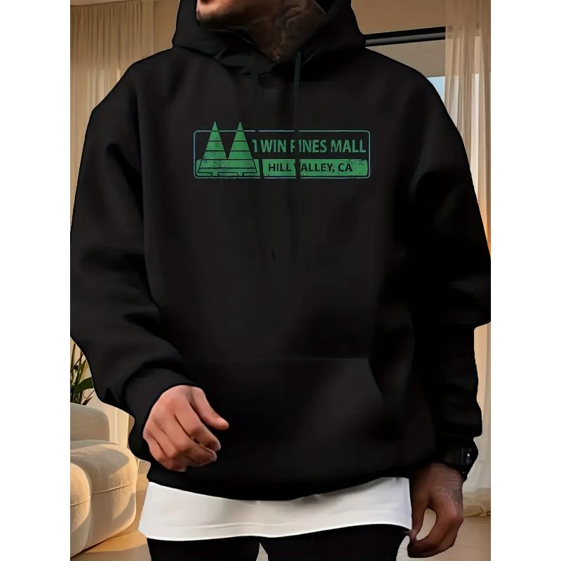 Men s Casual Hoodie Sweatshirt, Loose Fit, Polyester Warm Pullover Hooded Sweatshirt with Ribbed Cuffs and Hem XXL чёрный