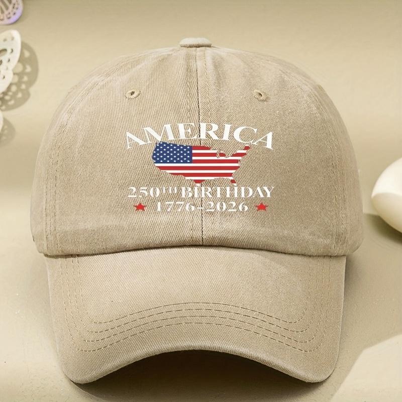 250th Anniversary Series 250 BIRTHDAY Letter Print WomenS Baseball Cap Adjustable Snapback er Appropriate for Any Season