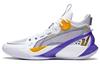 SONIC 10 Ultra Abrasion Resistant Breathable Mid Top Basketball Shoes Men's White Purple ABAS145-4