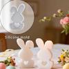 Silicone Rabbits Mould Nonstick Surfaces Easy Demolding For Candle Soap Making Holiday Projects
