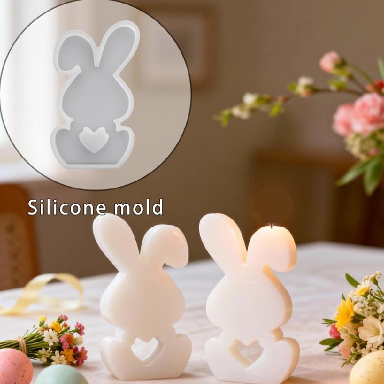 Silicone Rabbits Mould Nonstick Surfaces Easy Demolding For Candle Soap Making Holiday Projects