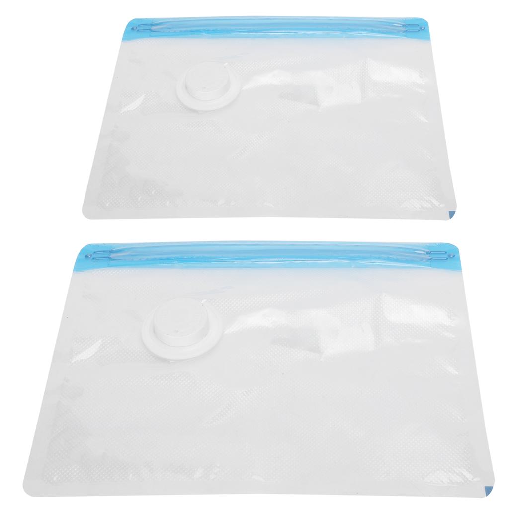 2Pcs Vacuum Storage Bag Space Saving Compressed Sealed Travel Bag with 3.5cm Thread Inlet