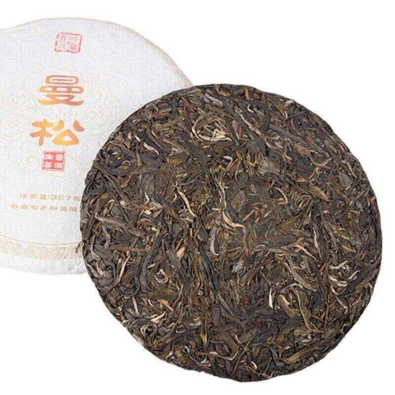 357 гMansong Raw Cake Puerh Raw Tea 2020 Mansong Spring Tea Raw Puerh Yunnan Tea — фото 11