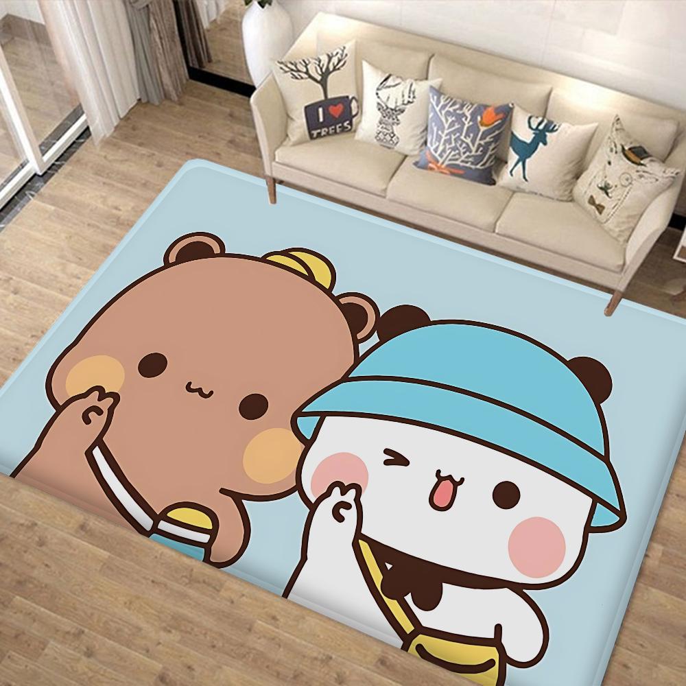 Bubu And Dudu Cute Cartoon Kitchen Mat Washable Non-Slip Living Room Sofa Chairs Area Mat Kitchen Toilet Rug