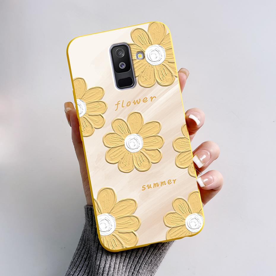 Painted Case For Samsung Galaxy A6 Plus Covers For Samsung A7 2018 A750 Cases For Samsung A9 2018 Cute Cartoon Protective Coques