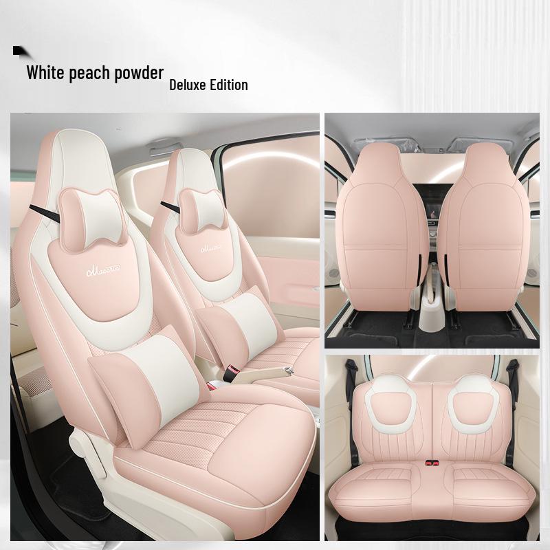2024 Wuling Hongguang MINI Macaron Car Seat Cover, Third Gen, Cartoon Design, Universal Fit, Full Coverage for All Seasons, 170km.