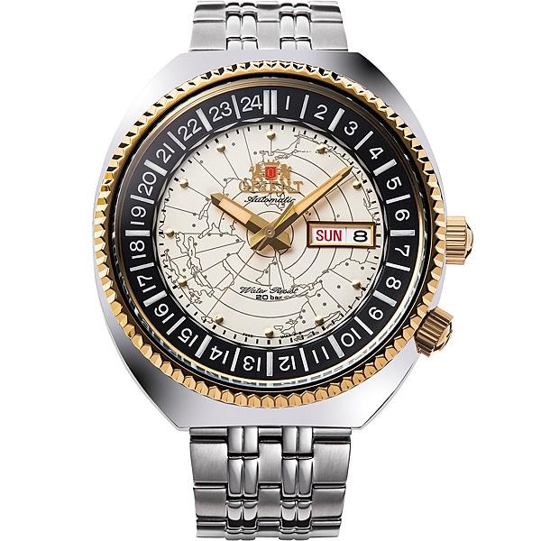 

Orient Чоловічі RN-AA0E01S (Карта світу Men s Metal Revival) Круглий годинник срібний аналог з нержавіючої сталі