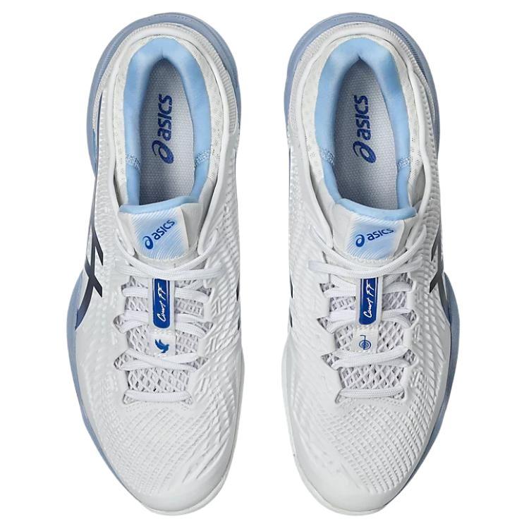 Asics Court FF 3 Novak White Tuna Blue Men Sneakers 1041A522-967