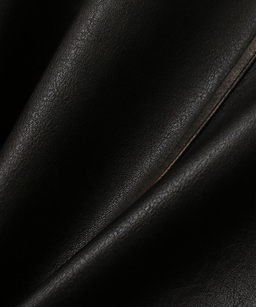 Mood Inside Washed Stitch Biker Leather Jacket_Brown