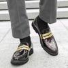 Fashion New Bright Pointed Surface Comfortable NonSlip Leisure Men's Leather Shoes Outdoor Gathering Comic Exhibition Large Size Loafers