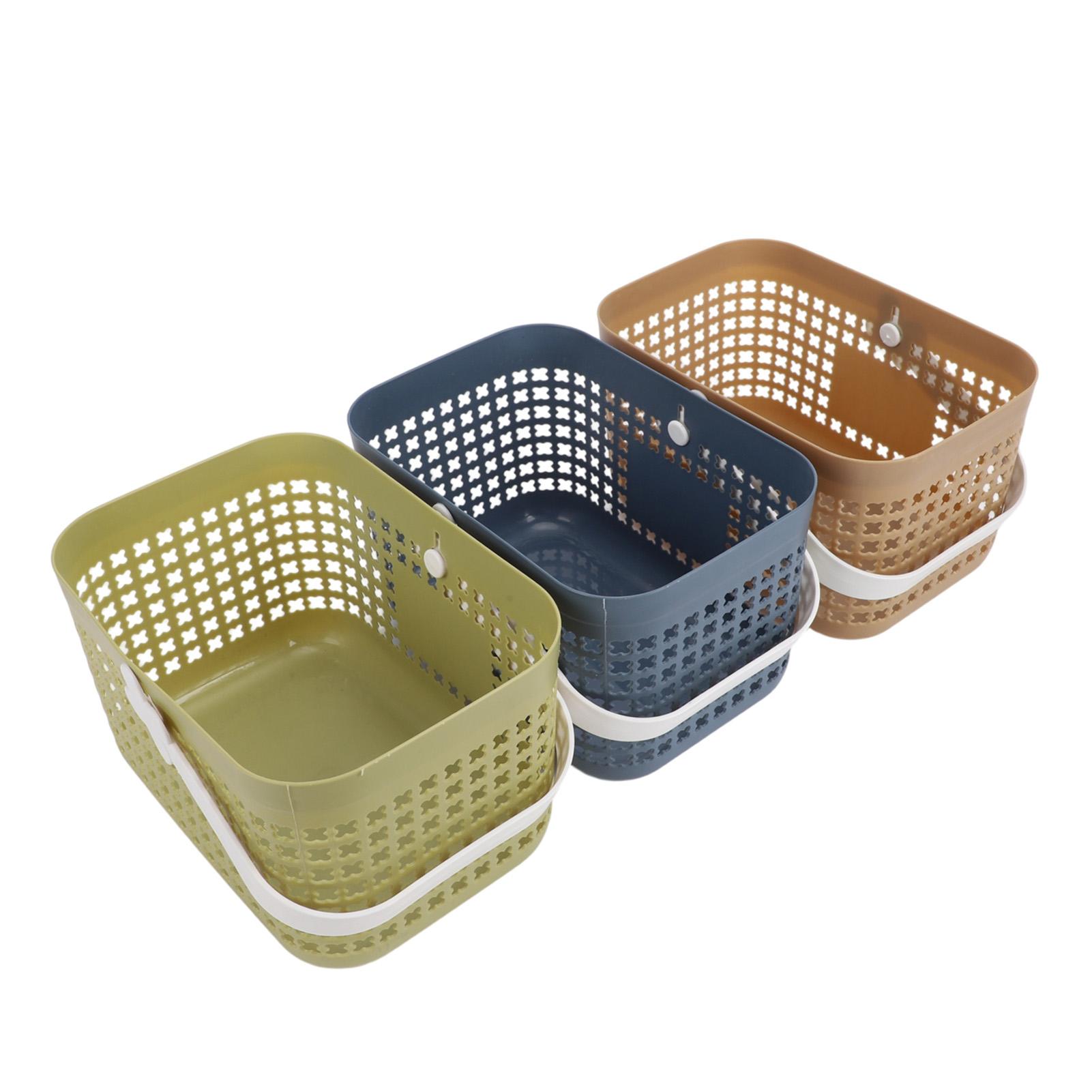 3 Pièces Paniers à Baies en Plastique, Panier de Cueillette de Fruits avec Poignée, Contenant Empilable pour la Cueillette de Fruits et Légumes, 5,9 x 6,7 x 9,8 Pouces