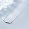 925 Sterling Silver Fishbone Full Diamond Korean Style Simple All-Match Student Mori Style Clavicle Chain Elegant Ins Fashion Classic Style Ornament