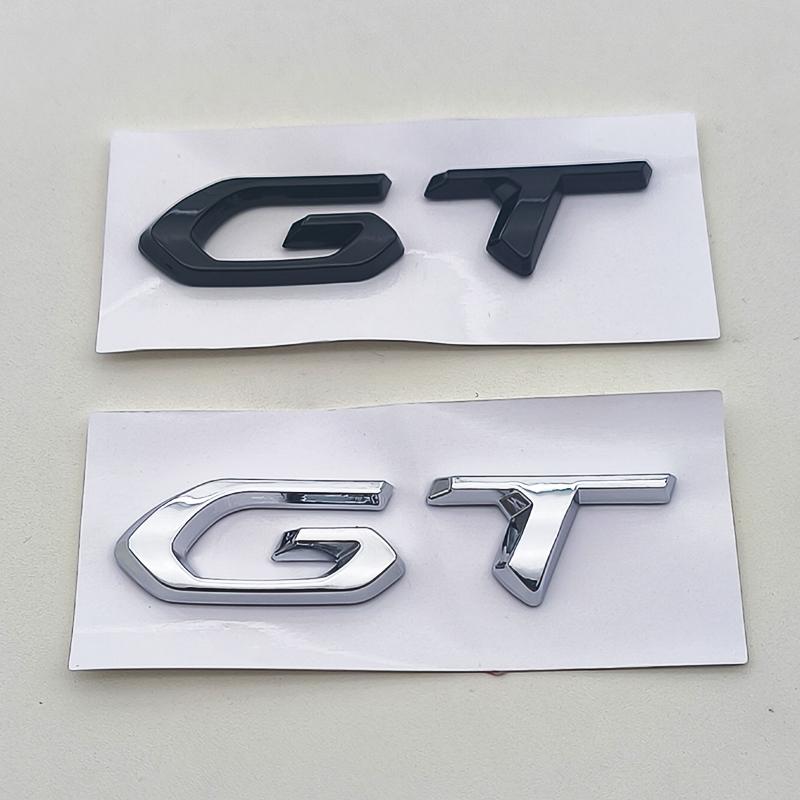 VZQR9 3D ABS Logo GT Emblem Letters Car Trunk Badge For Peugeot 208 2008 201 206 508 5008 207 408 4008 3008 308 GT Sticker Accessories